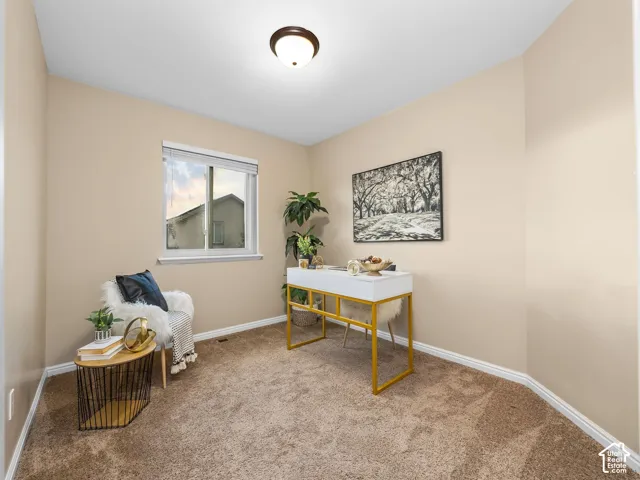 Window with horizontal blinds