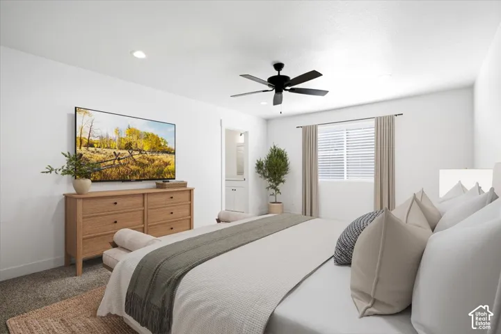 Virtually Staged Primary Suite
