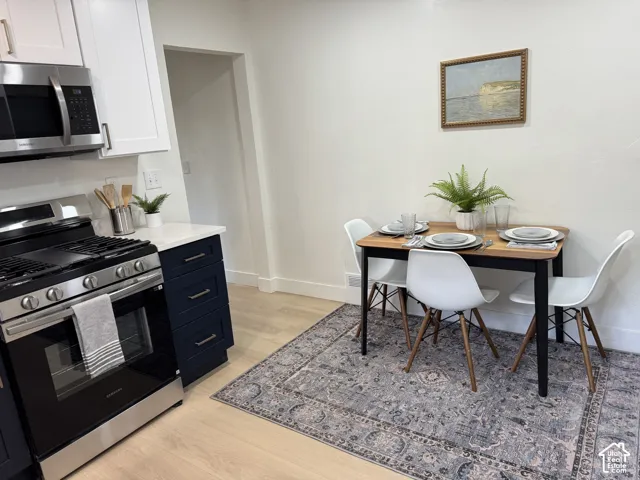 Stainless steel range, microwave, and hardware