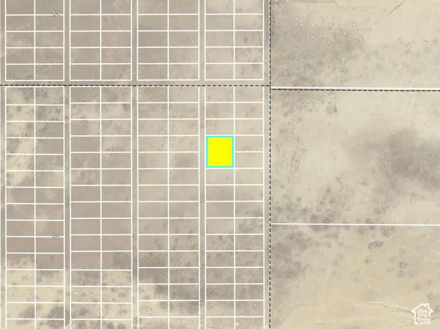 Aerial Property Map. Highlighting a specific parcel location within the cadastral grid using coordinate designation