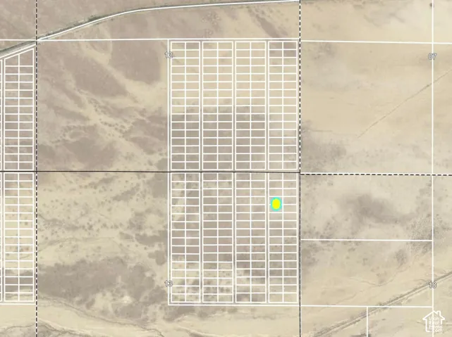Plat Map. Aerial view showing the property within a grid of subdivided parcels