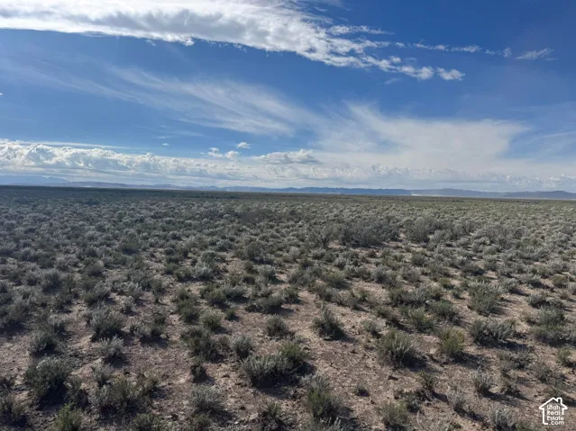 Expansive undeveloped land with desert vegetation and distant mountain ranges