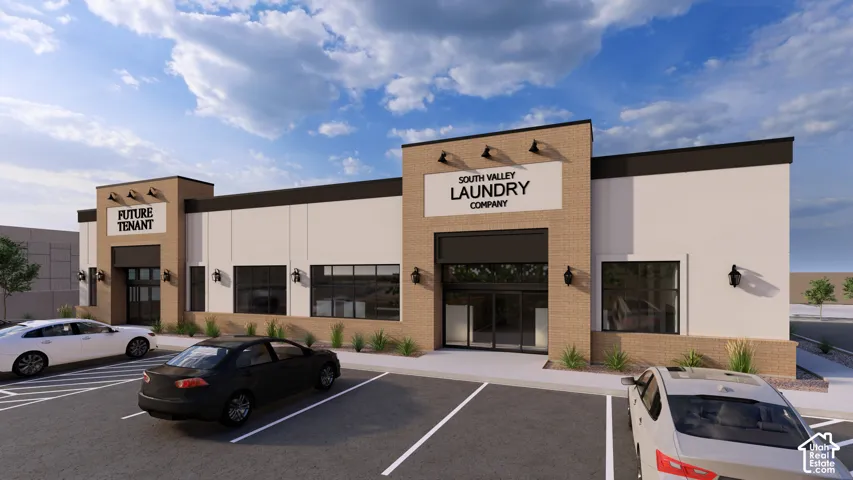 Commercial storefront with neighboring South Valley Laundry Company