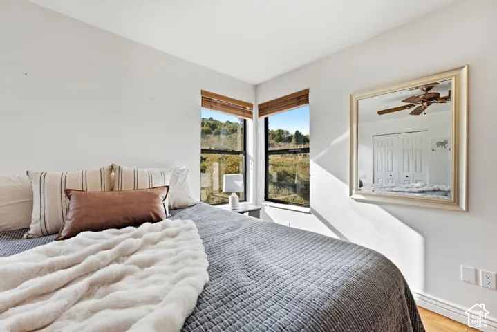 White walls with wood-finish flooring