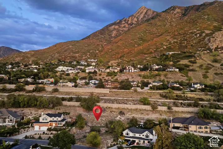 Mountainous terrain setting with established residential structures