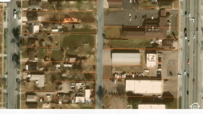 Plat Map. Aerial survey outlining the boundaries and dimensions of the property