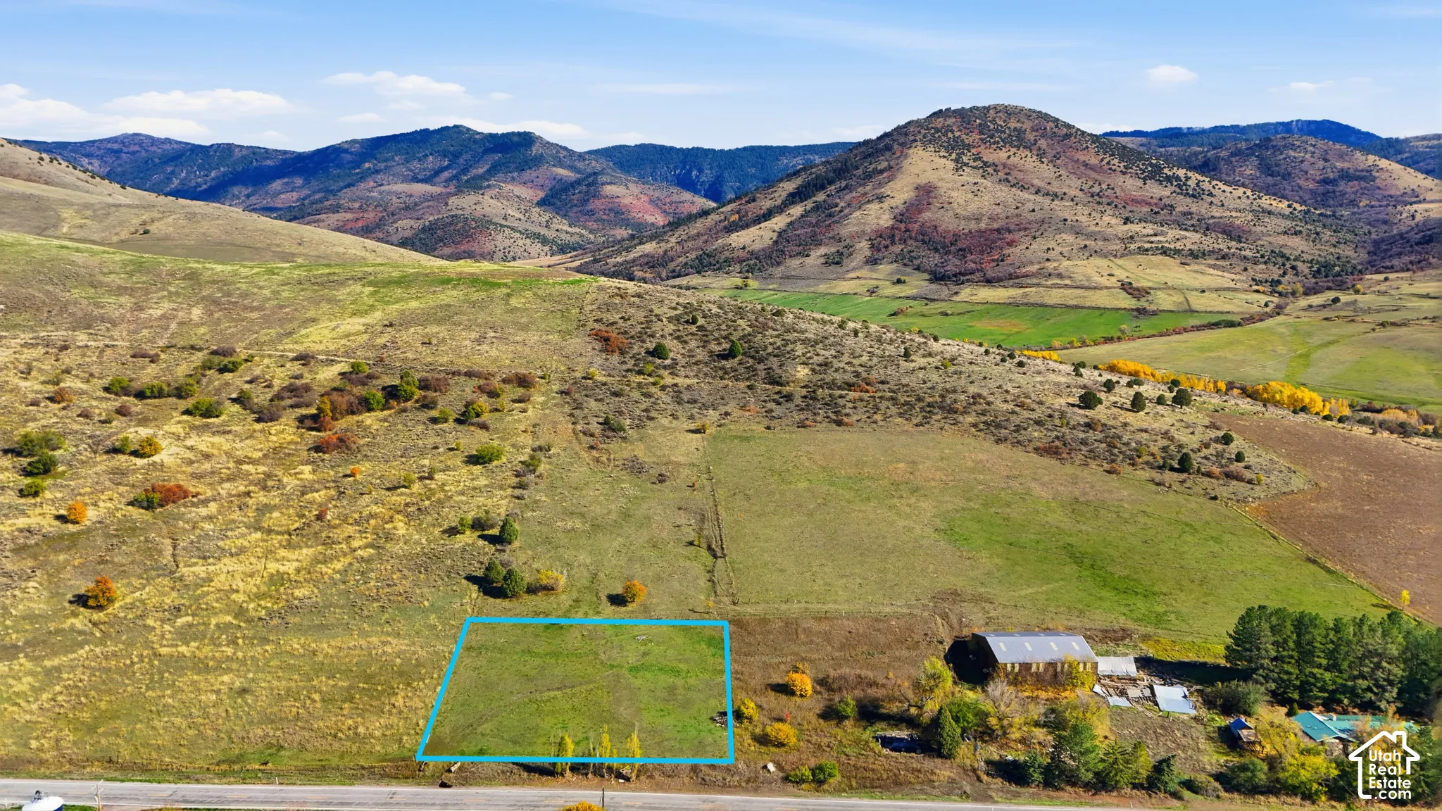 Expansive undeveloped acreage featuring open pasture, mature trees, and a mountain range backdrop