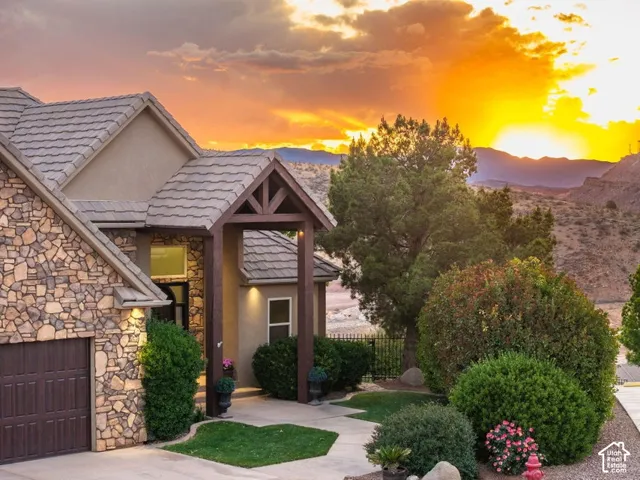 Stone veneer and stucco exterior