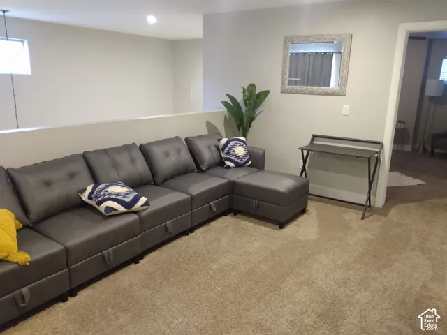 This upstairs loft provides a second gathering space!