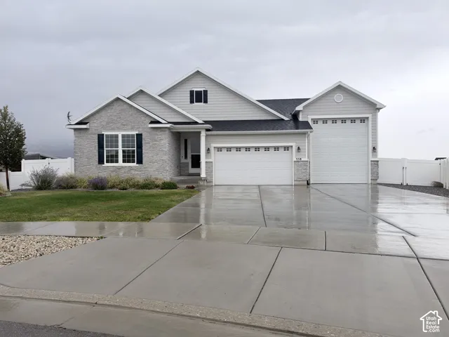 Stone veneer and siding exterior
