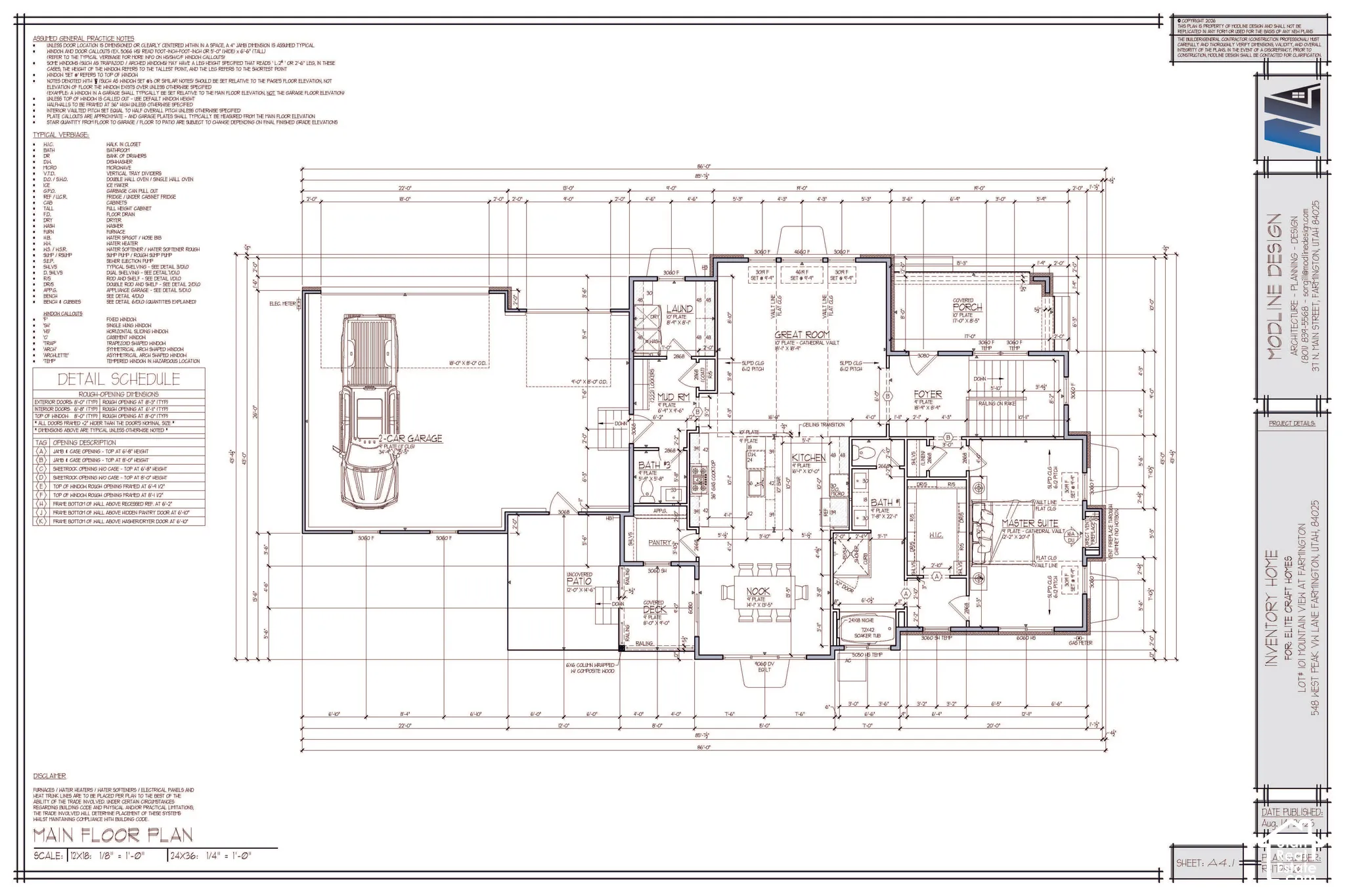 Main level Floor plan