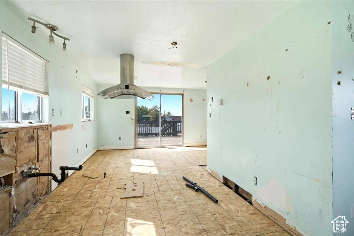 Studio apartment ready for creation!Looking West.