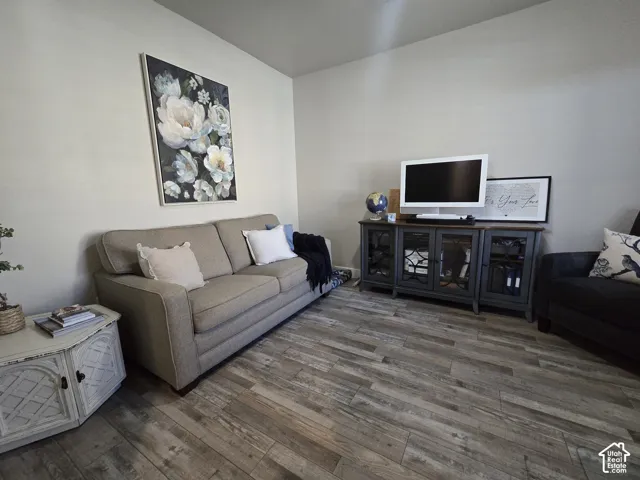 Wood-finish flooring throughout