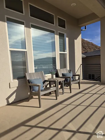 Expansive outdoor patio with durable concrete flooring