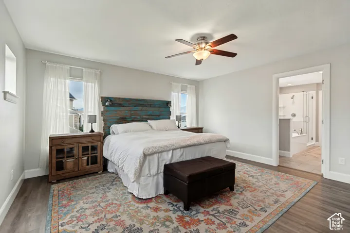 Spacious primary bedroom with excellent natural light