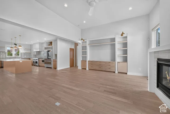 Spacious open-concept living area