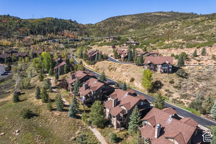 Mountain-side residences featuring multi-story facades, extensive roofing, and integrated balconies