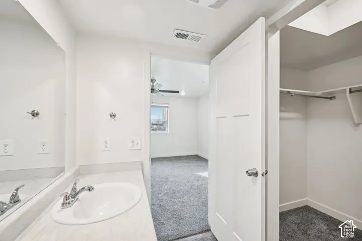 Primary bath and walk-in closet