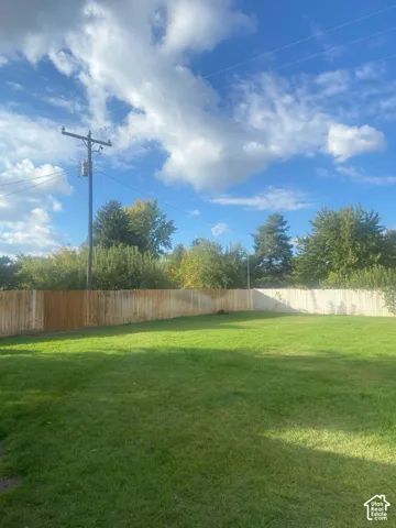 Expansive backyard with fence