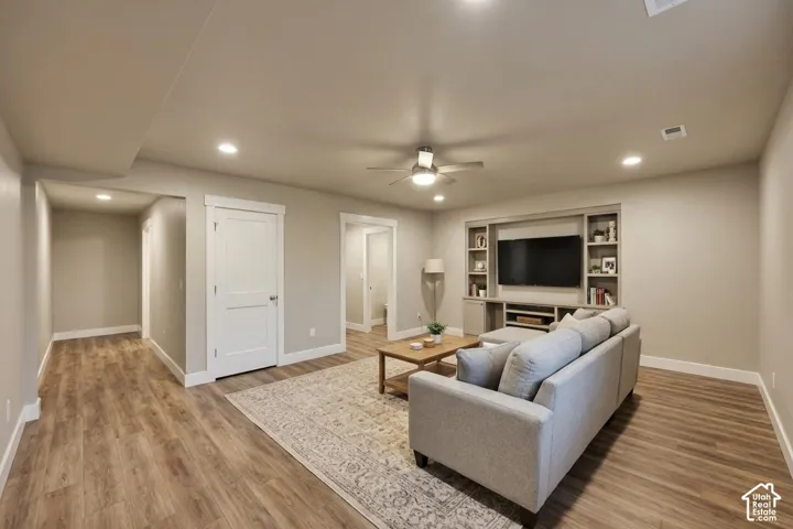 Digitally altered finished basement