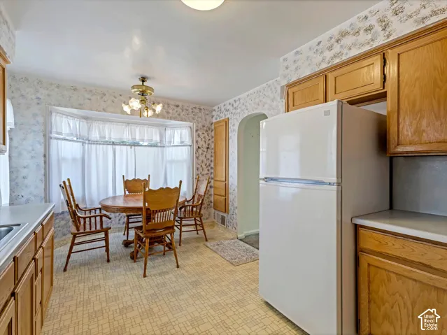 Bright east-facing kitchen dining area