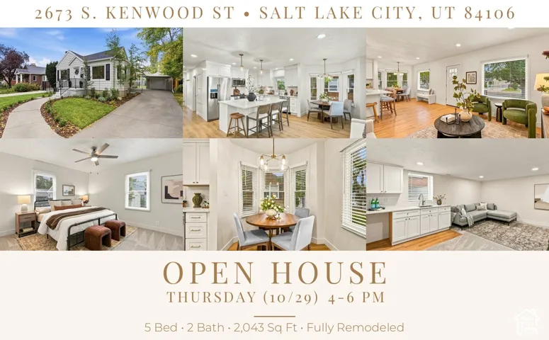 Marketing Flyer. Documentation of the property address, interior and exterior features, and scheduled public access time
