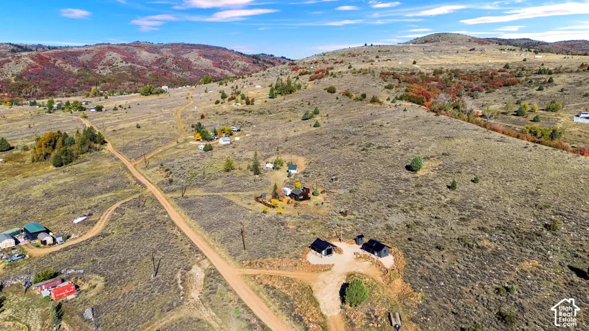 Expansive undeveloped land featuring natural foliage and distant mountainous terrain
