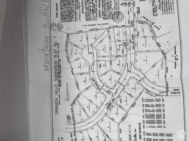 Subdivision Plat Map. Illustrating the recorded boundaries, lot dimensions, and utility easements for the property