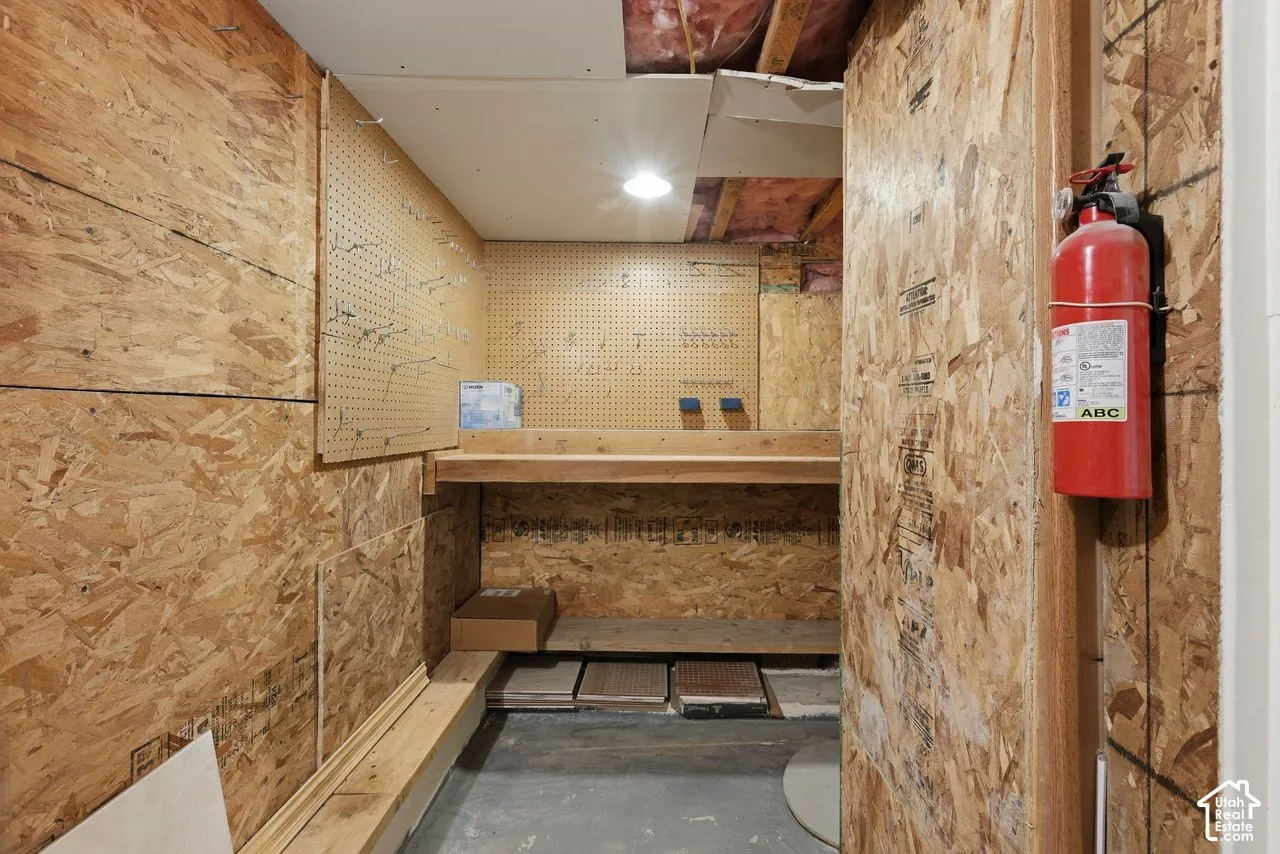 Lower level workshop, not included in the listed sq ft for the home.