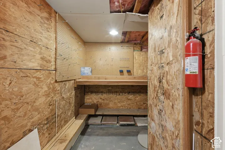 Lower level workshop, not included in the listed sq ft for the home.