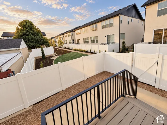 Private outdoor space without much upkeep.