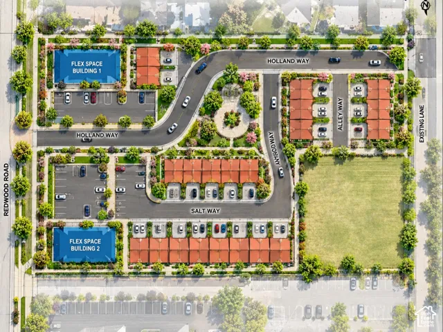 Site Plan. Illustrating the distribution of lots, designated land usage, and roadway infrastructure within the property