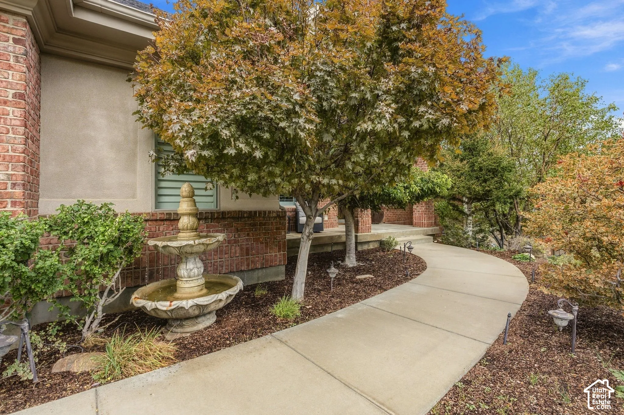 Charming Fountain on Pathway to your Front Door!