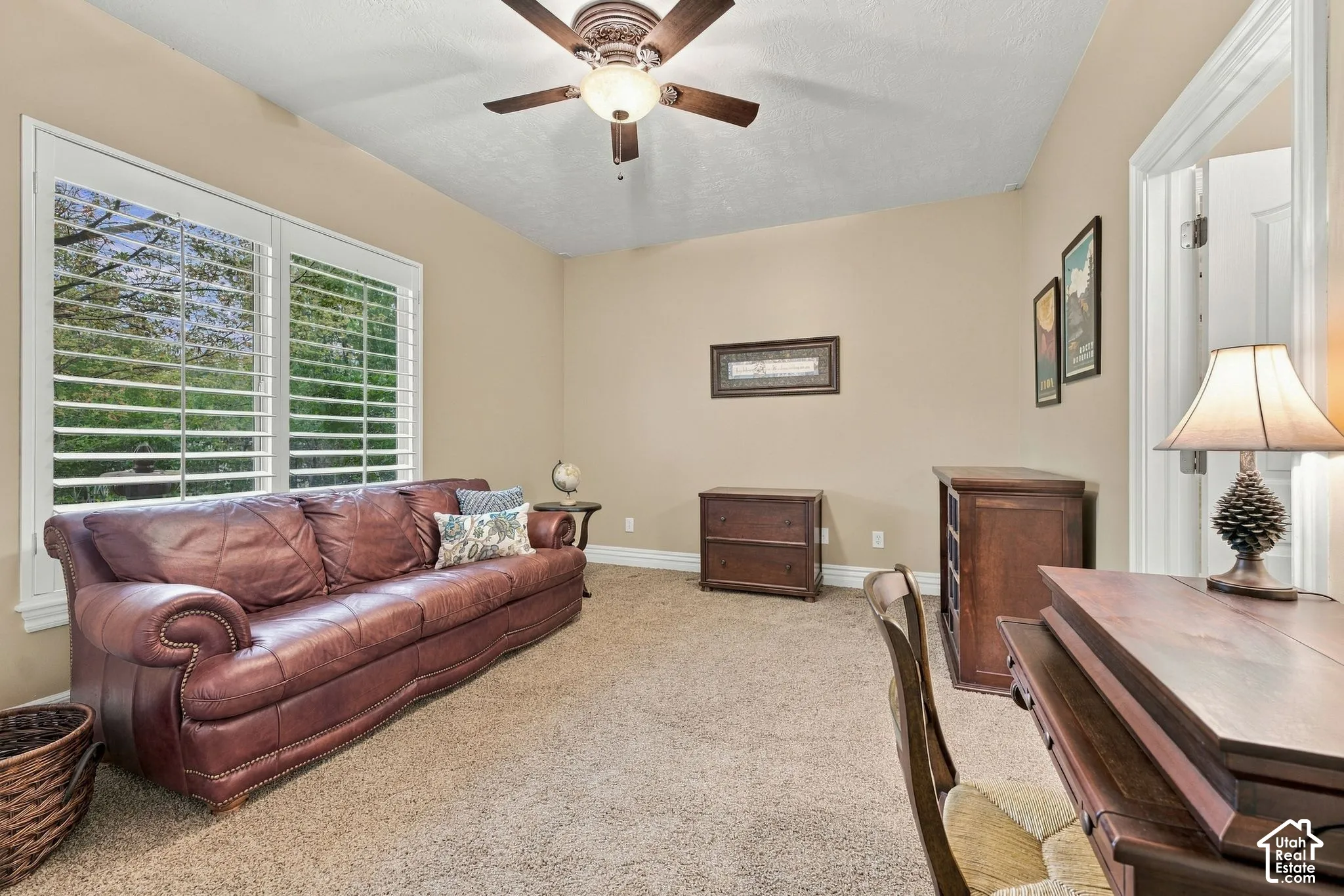 Large Jack and Jill Bedroom with Large Window being used as a Sitting Room