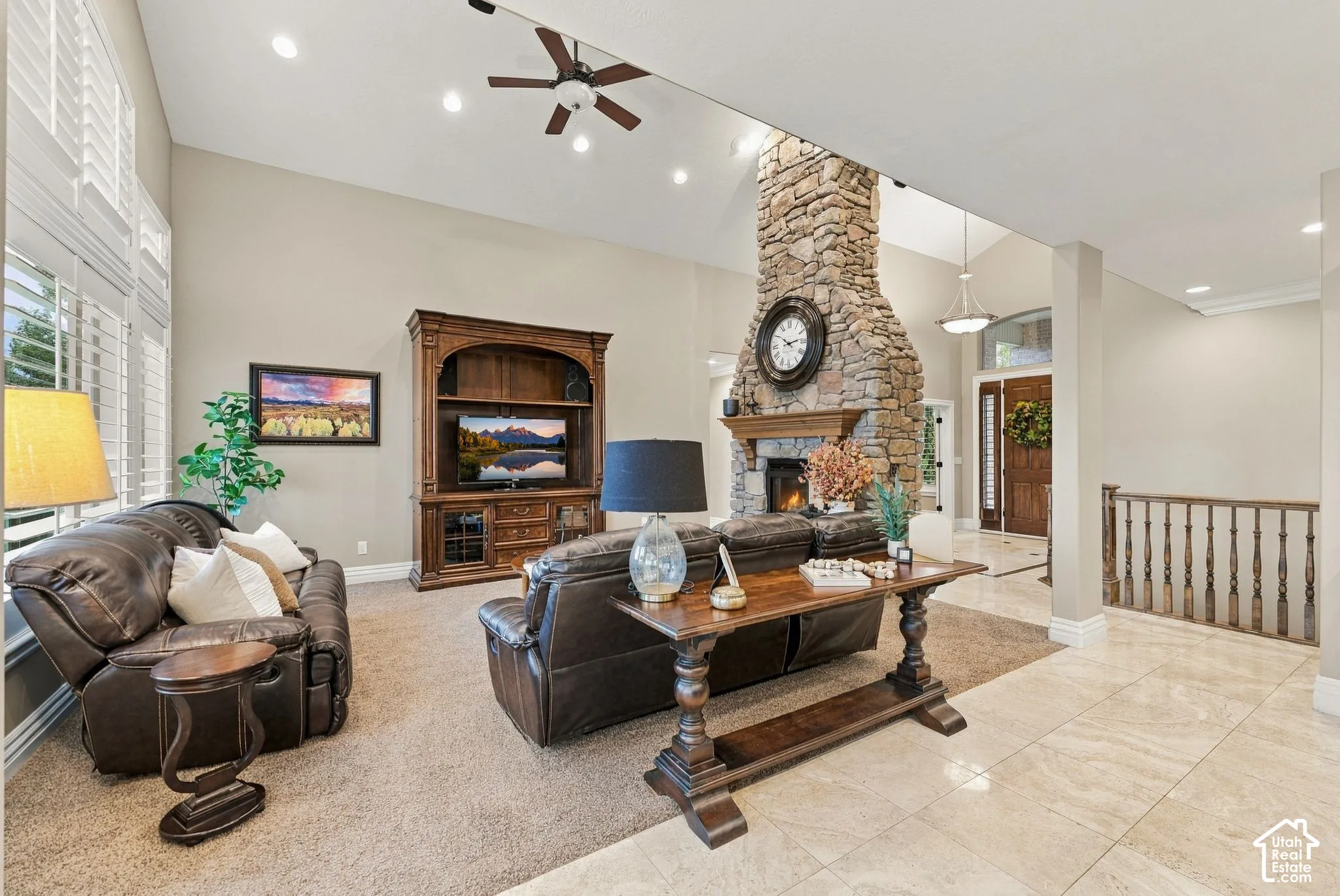 The Ceiling Soars 16 feet in the Family Room Vault Creating a Very Spacious Feeling