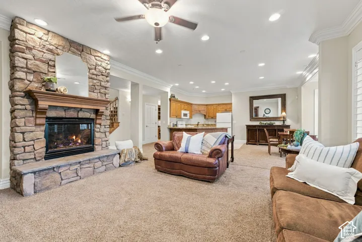 Gorgeous Fireplace mirrors the one on the Main Level and makes the Family Room COZY & Inviting!