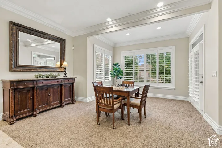 Spacious Game Area with Plenty of Space for a Pool Table, etc and walks out to Backyard & Covered Patio