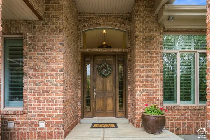Lovely Brick Covered Entry Welcomes you Home