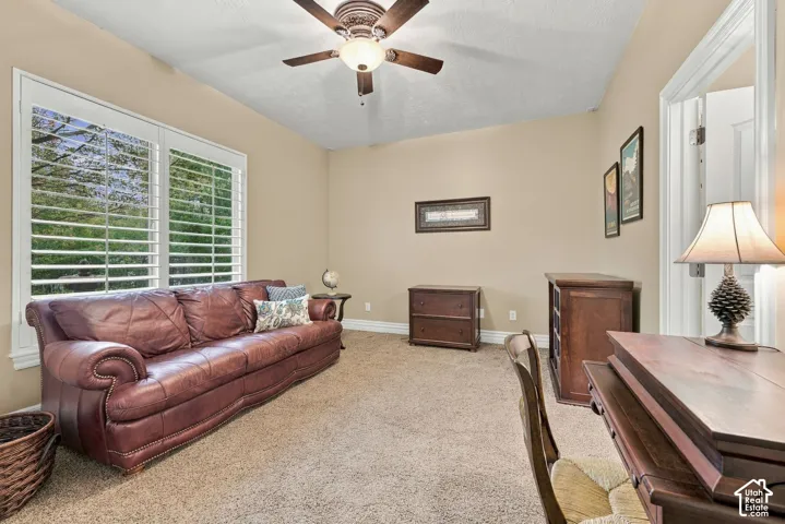 Large Jack and Jill Bedroom with Large Window being used as a Sitting Room