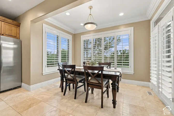 Bright, Spacious Dining Area with Lots of Big Windows
