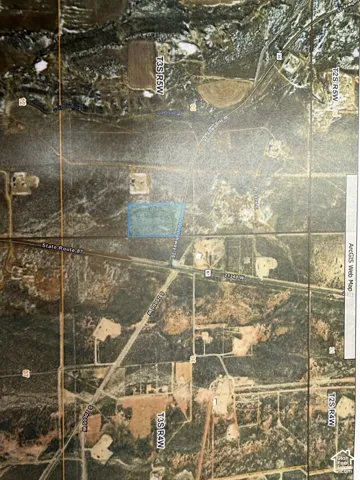 GIS Web Map. Representing the aerial boundaries and coordinates of the property