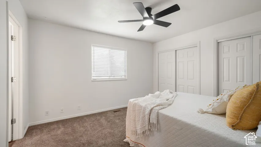 Primary Bedroom with double closets and ensuite bath