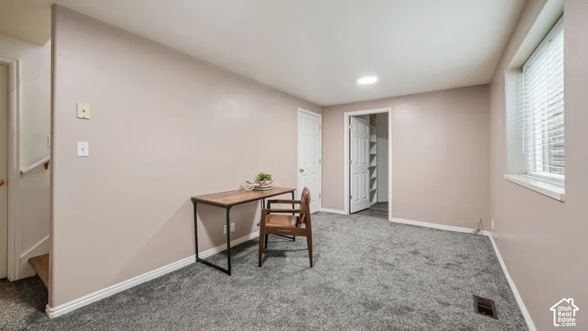 Flex space - staged as an office.  Could be a bedroom, play area, family room, or storage. This is not accessible from the ADU.