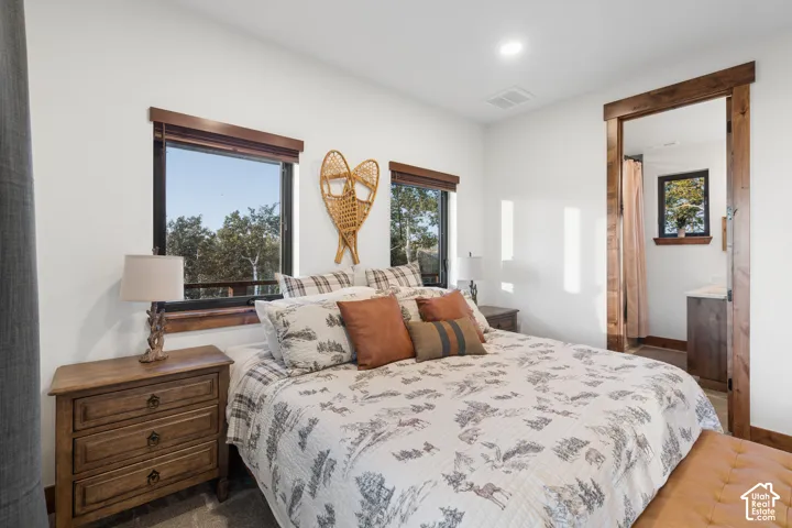 White wall interior with recessed lighting