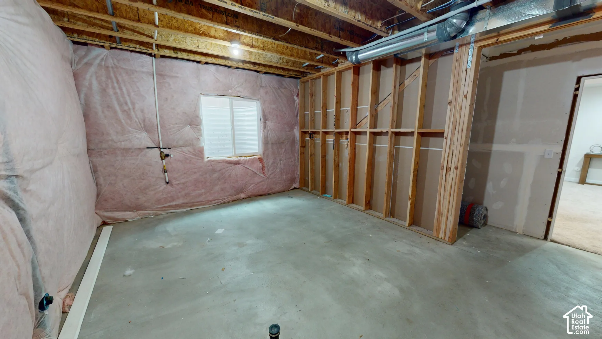 Unfinished space intended for an additional bedroom (7th bedroom) and bathroom