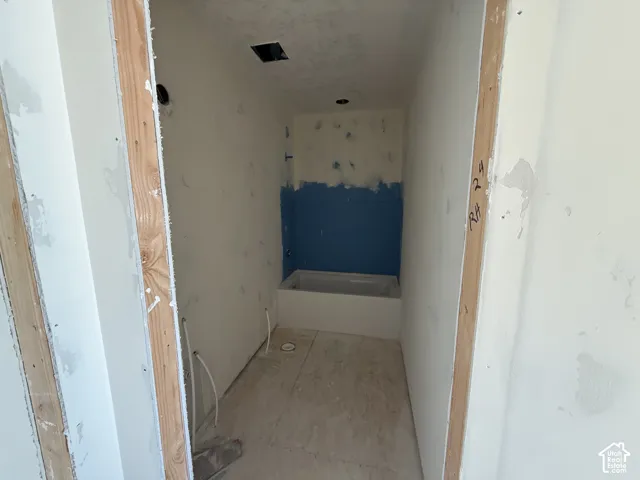 Main bathroom that will feature tile tub/shower surround with tile floor & custom vanity