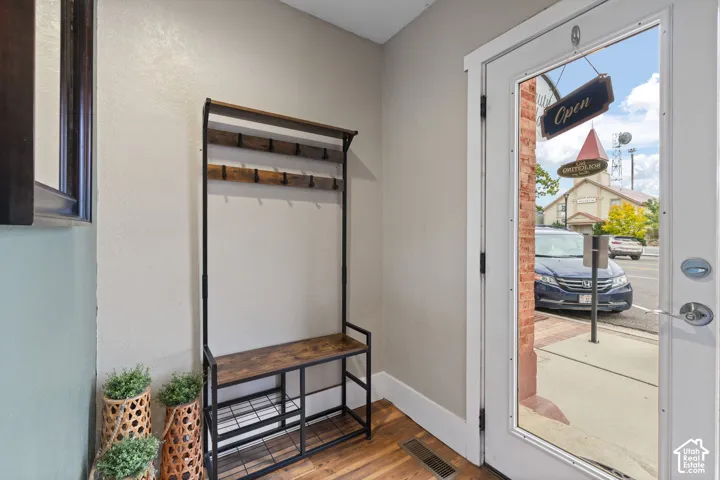 Welcoming Front Entry with Coat Rack