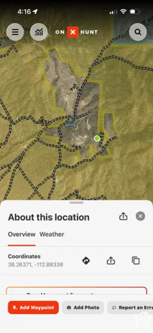 Digital Land Mapping Application. Depicting the geographic coordinates and boundary markers of the property