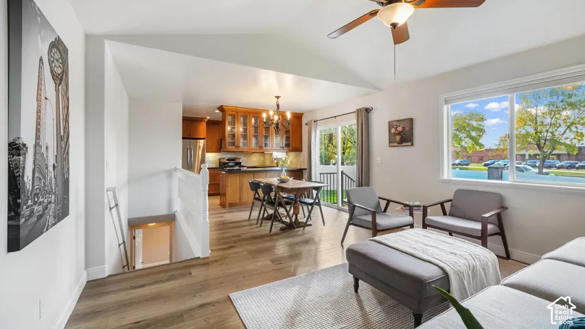 Natural light filling the great room