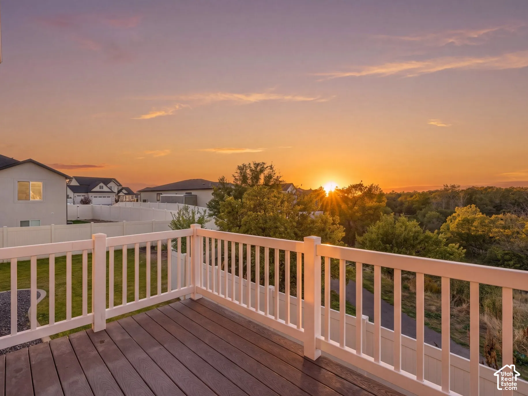 Sunset views from the deck